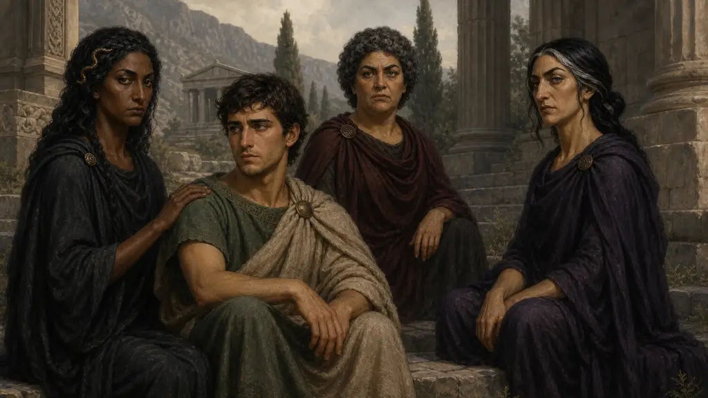 Από Ερινύες σε Ευμενίδες — σκηνή 1 από 10.