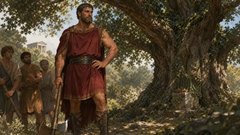 Ο Ερυσίχθων και το ιερό δάσος — σκηνή 1 από 10.
