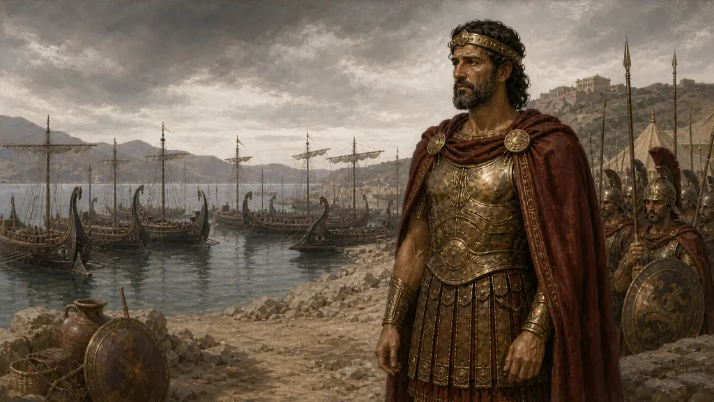 Η Ιφιγένεια στην Αυλίδα — Τα πλοία των Αχαιών μένουν ακίνητα στην Αυλίδα