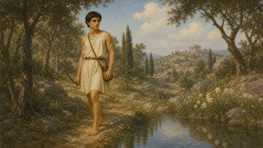 Ο Νάρκισσος — Ο Νάρκισσος επιστρέφει από το κυνήγι